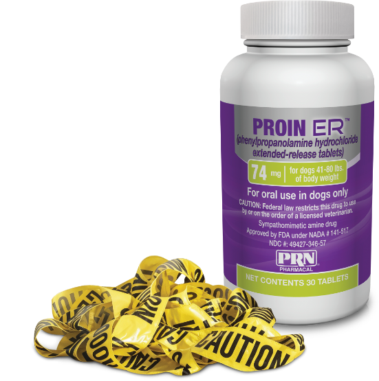 Proiner bottle with caution tape beside it.